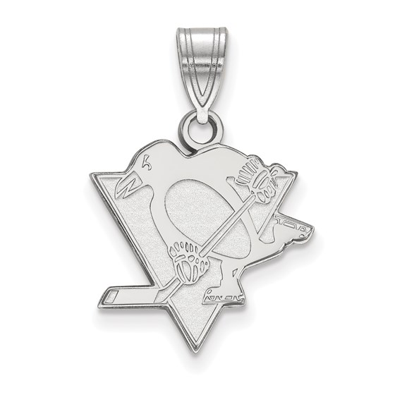 Sterling Silver NHL Pittsburgh Penguins Medium Pendant Sterling Silver NHL Pittsburgh Penguins Medium Pendant